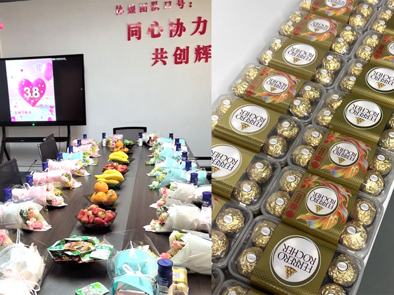 โรงงานแปรรูปชิ้นส่วน CNC วันผู้หญิงที่อบอุ่นสวัสดิการอบอุ่น